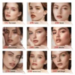 ⁦كريم أساس لاكيرين ذو 12 لونًا بتقنية الوسادة الهوائية، تصميم صدفة حمراء، تغطية طبيعية، تركيبة خفيفة الوزن تسمح بمرور الهواء.⁩ - الصورة ⁦6⁩